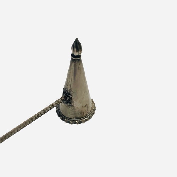 Candle Snuffer 16.5 Long & Elegant Victorian Silver Plated Bovine bone ca.1900 - Picture 2 of 10